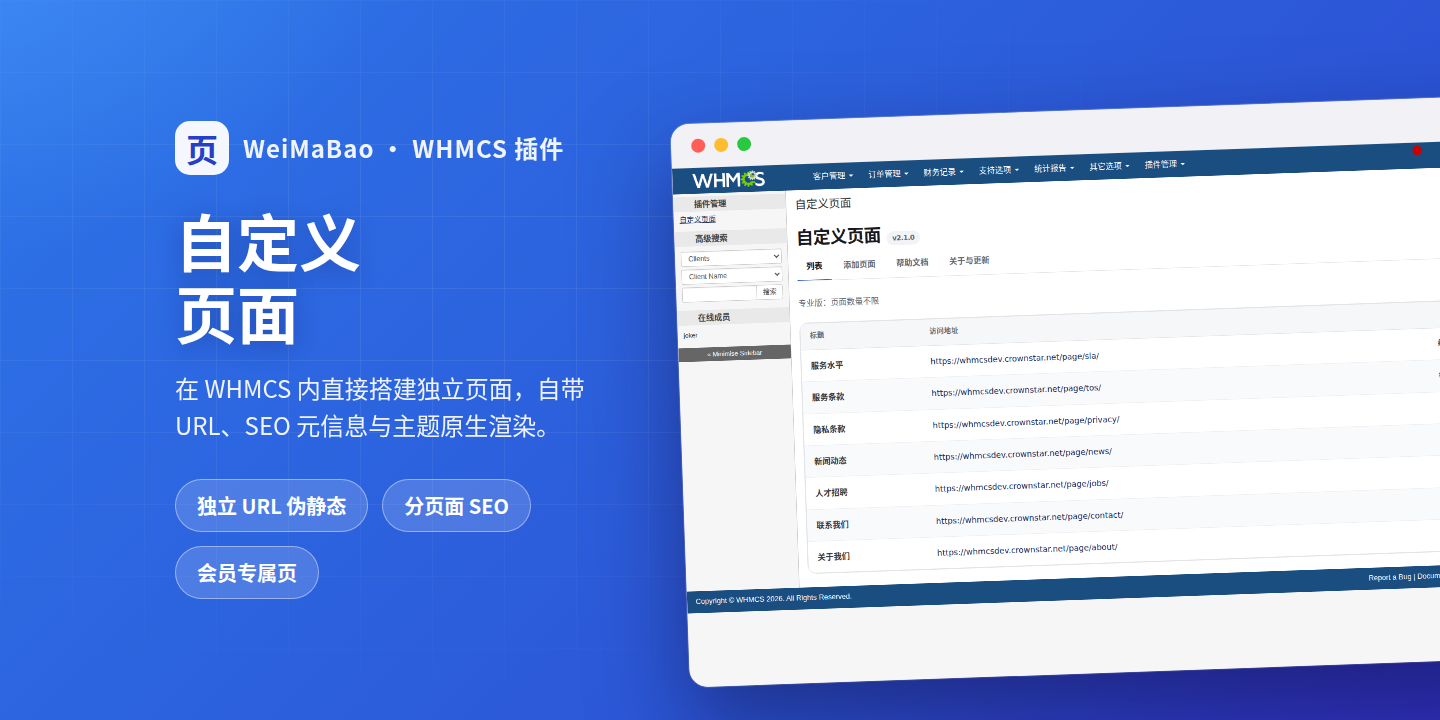 自定义页面